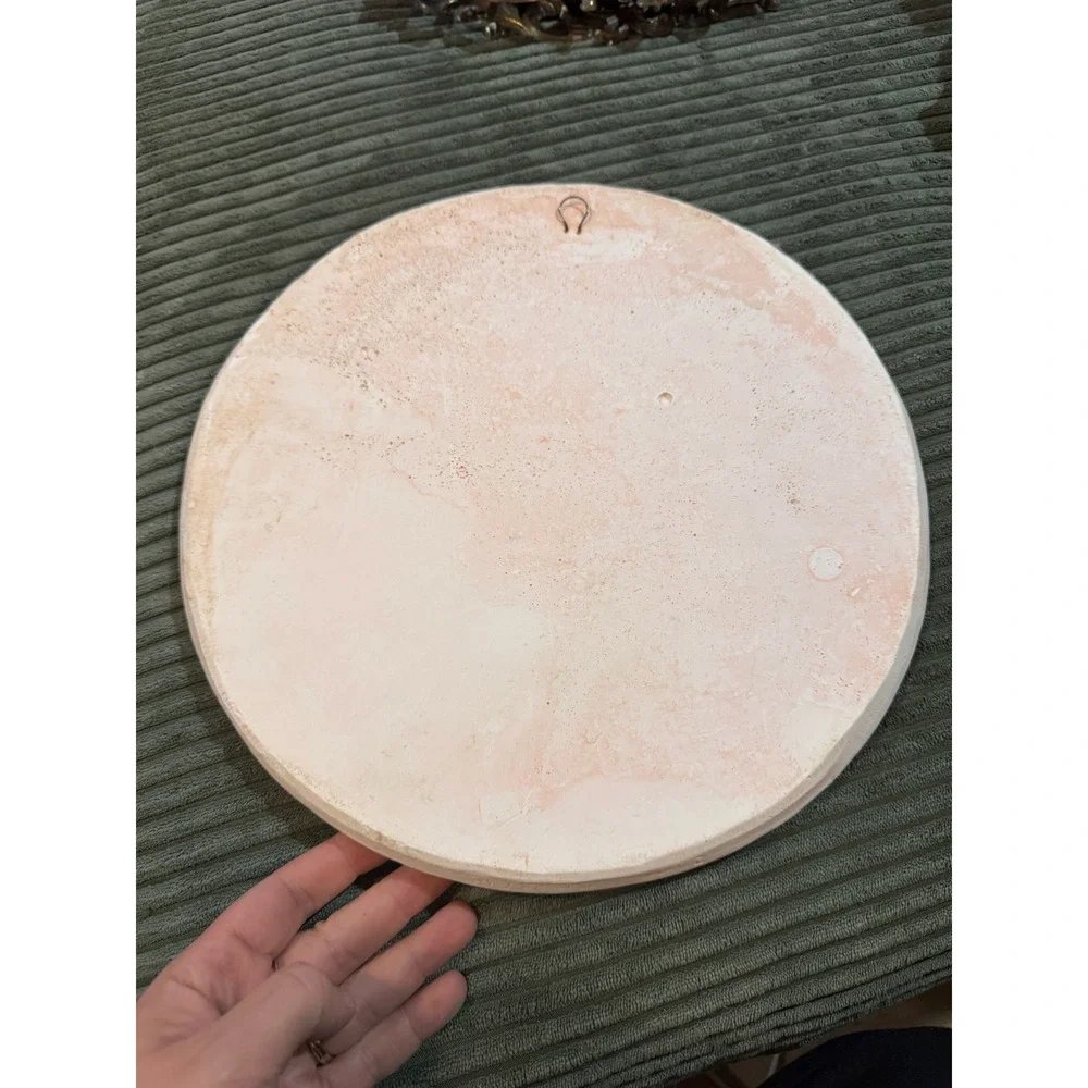 Round‎ Ceramic Wall Art Plaque Native American Southwestern Inspired Design